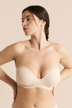 Bandeau coques fines bretelles amovibles, bonnet C-E
