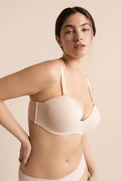 Bandeau coques fines bretelles amovibles, bonnet C-E