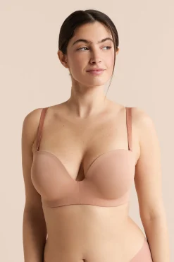 Bandeau coques fines bretelles amovibles, bonnet C-E