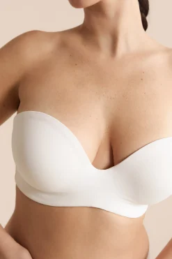 Bandeau microfibre bretelles amovibles, bonnet D