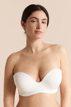 Bandeau microfibre bretelles amovibles, bonnet D