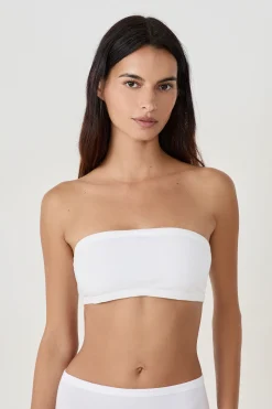 Bandeau sans armatures en coton biologique extensible