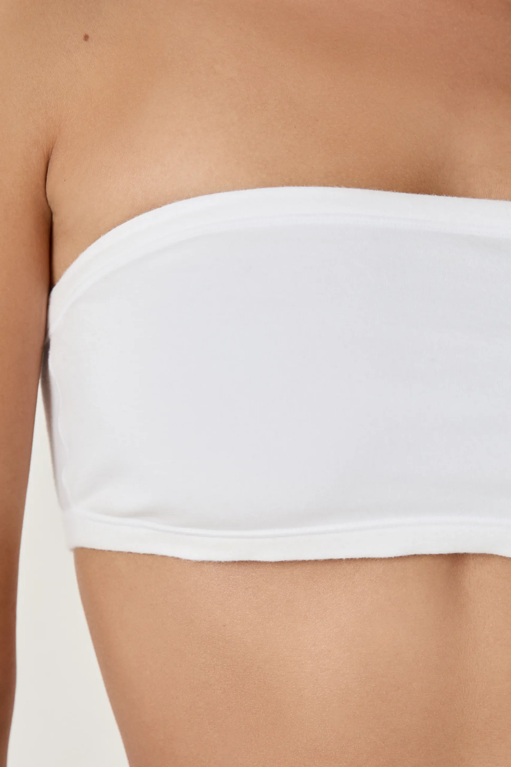 Bandeau sans armatures en coton biologique extensible