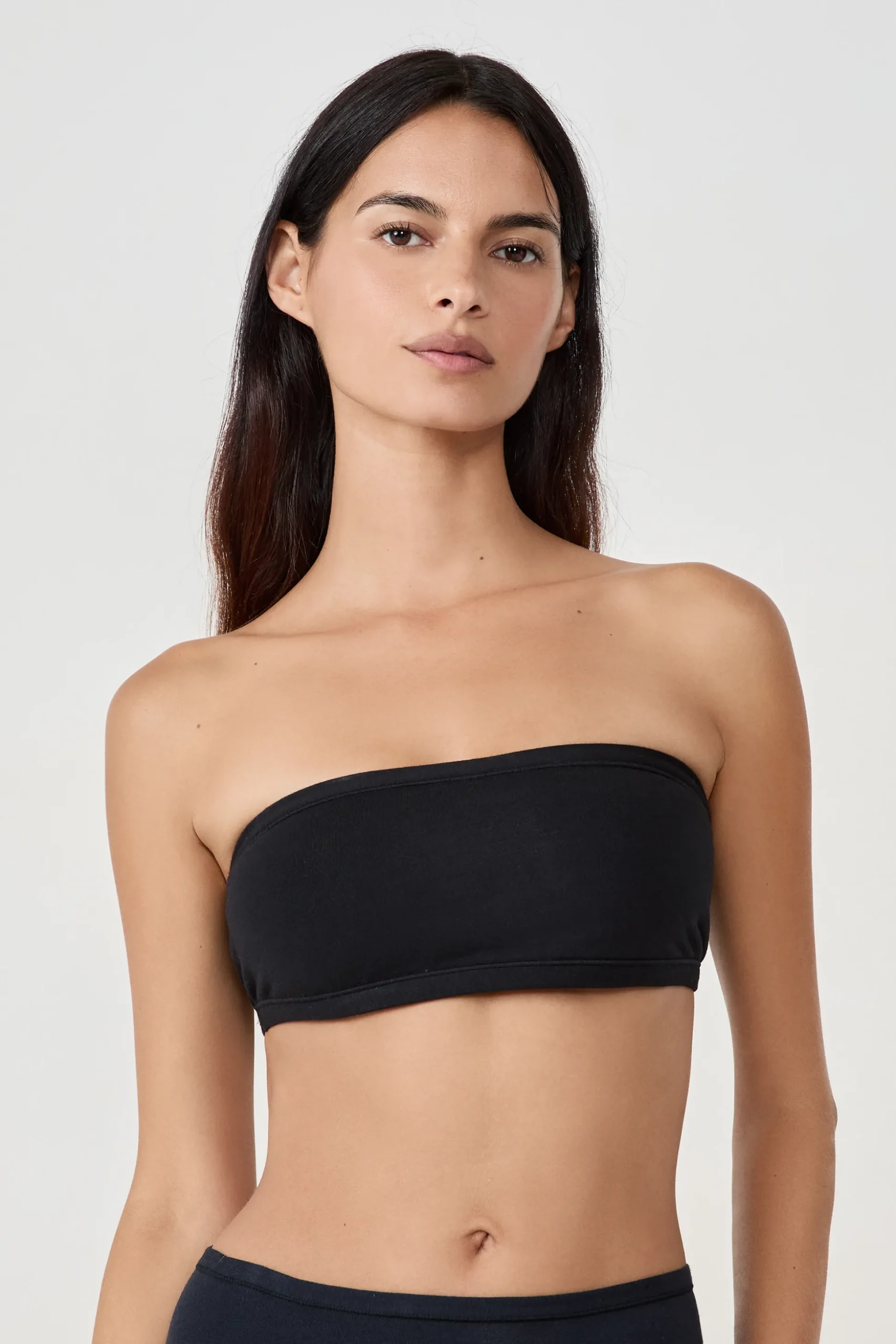 Bandeau sans armatures en coton biologique extensible