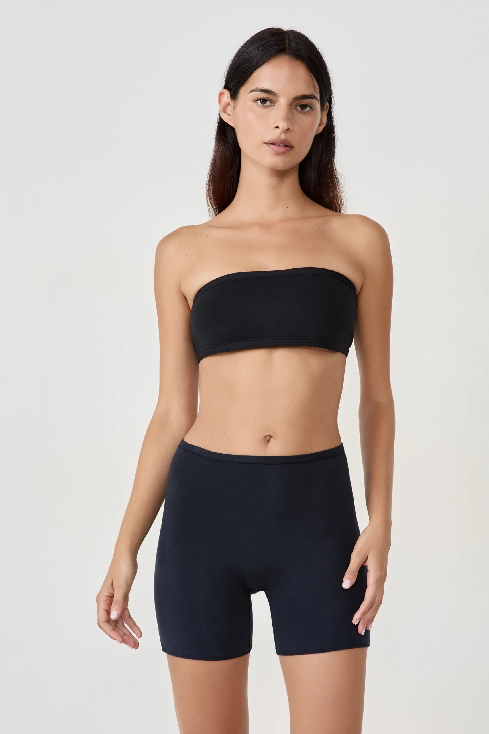 Bandeau sans armatures en coton biologique extensible