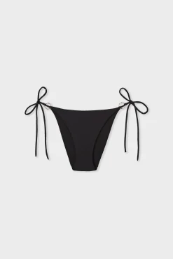 Bas de maillot de bain bikini brésilien à nouer avec détail bijou