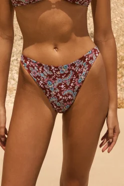Bas de maillot de bain bikini fleuri