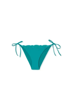 Bas de maillot de bain bikini à nouer brodé