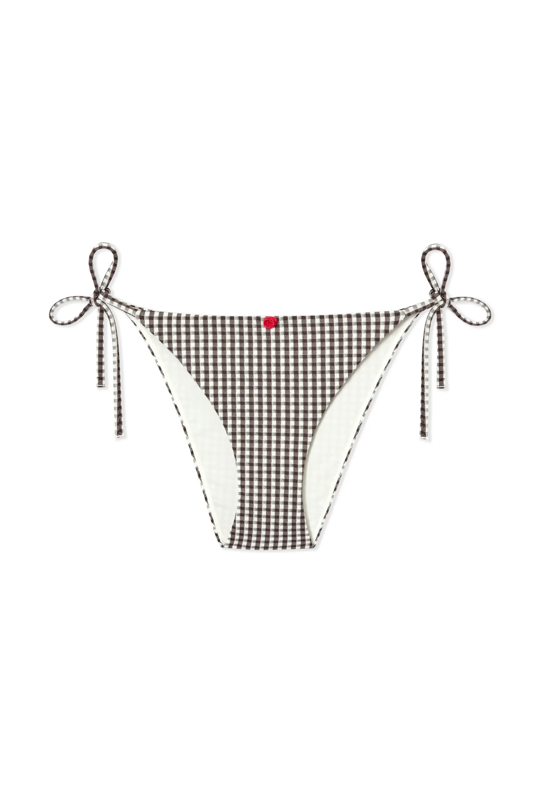 Bas de maillot de bain bikini à nouer vichy