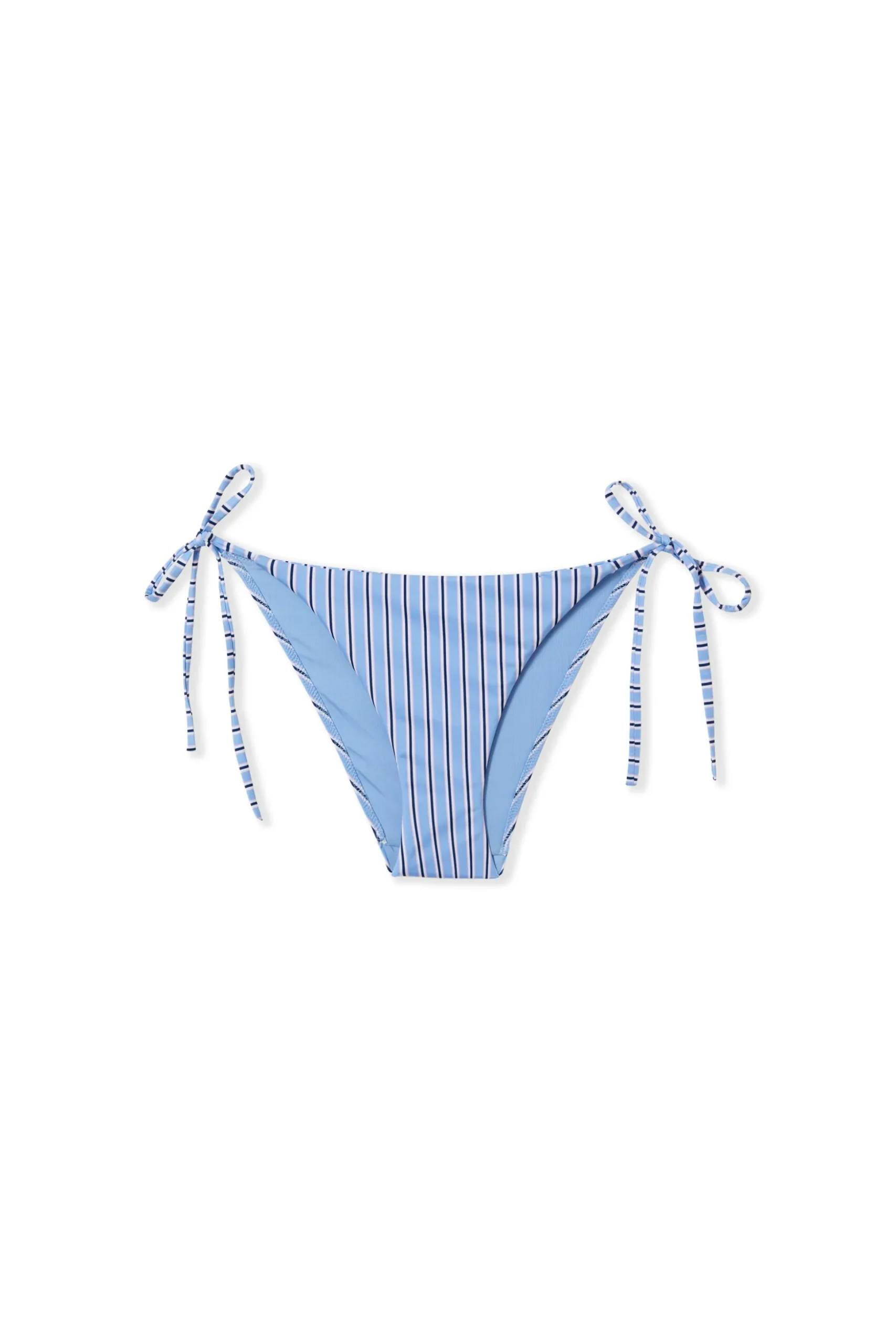 Bas de maillot de bain bikini à nouer à rayures