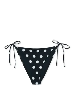Bas de maillot de bain bikini à nouer à pois