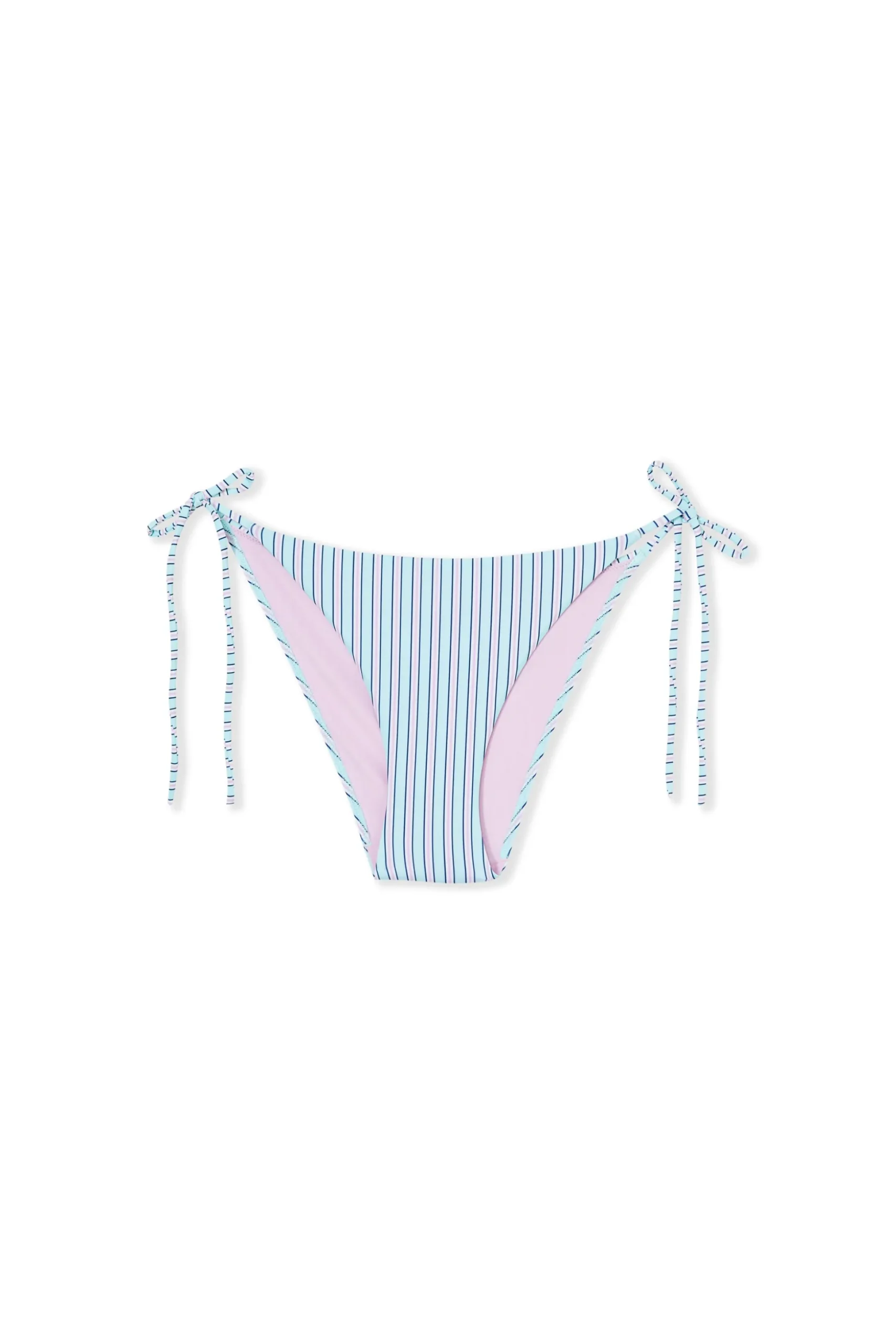 Bas de maillot de bain bikini à nouer à rayures