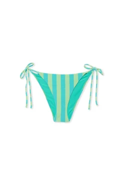Bas de maillot de bain bikini à nouer rayé