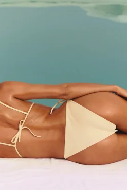 Bas de maillot de bain bikini à nouer brodé