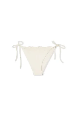 Bas de maillot de bain bikini à nouer brodé