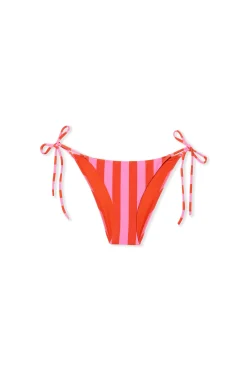 Bas de maillot de bain bikini à nouer rayé