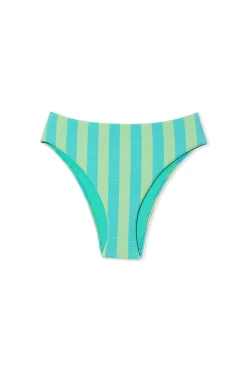 Bas de maillot de bain bikini rayé