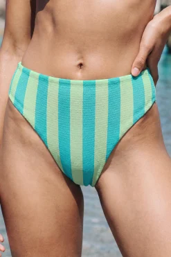 Bas de maillot de bain bikini rayé