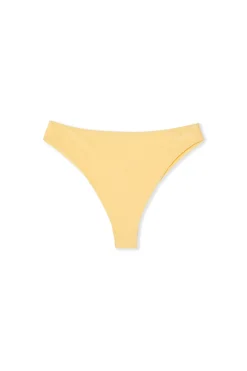 Bas de maillot de bain brésilien taille haute satiné