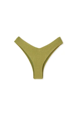 Bas de maillot de bain brésilien high leg pailleté