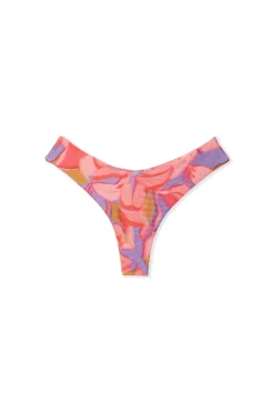 Bas de maillot de bain brésilien high leg fleuri