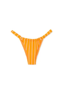 Bas de maillot de bain brésilien high leg à rayures