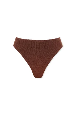 Bas de maillot de bain high leg en matière extensible