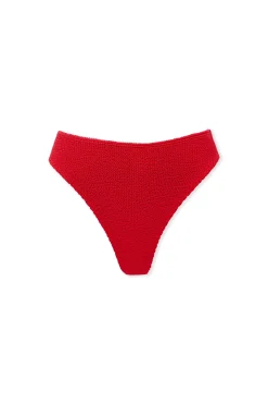 Bas de maillot de bain high leg en matière extensible