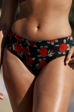 Bas de maillot de bain shorty à motif floral