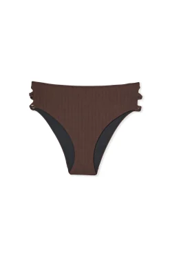 Bas de maillot de bain taille haute lacé