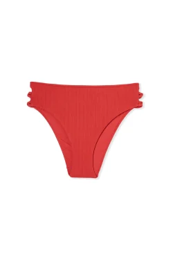 Bas de maillot de bain taille haute lacé
