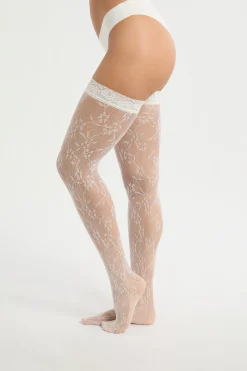 Bas transparent à motifs