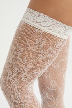 Bas transparent à motifs