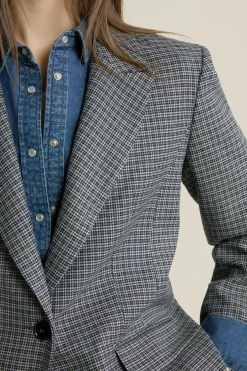 Blazer à carreaux