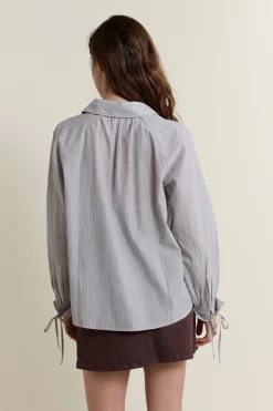 Blouse à rayures en coton