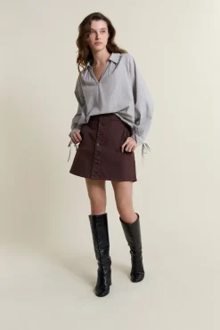 Blouse à rayures en coton