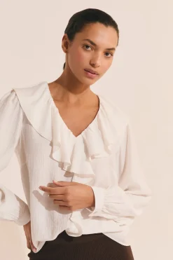 Blouse volants fluide