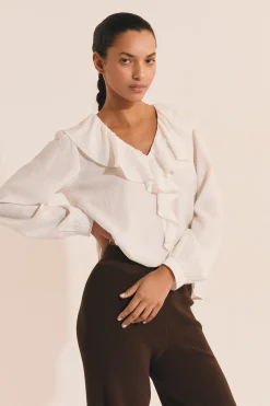 Blouse volants fluide