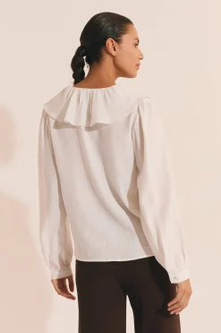 Blouse volants fluide