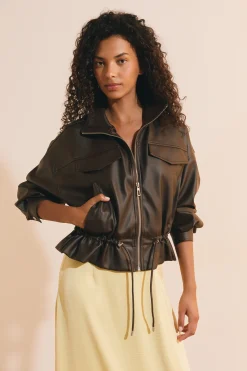 Blouson avec cordon à la taille