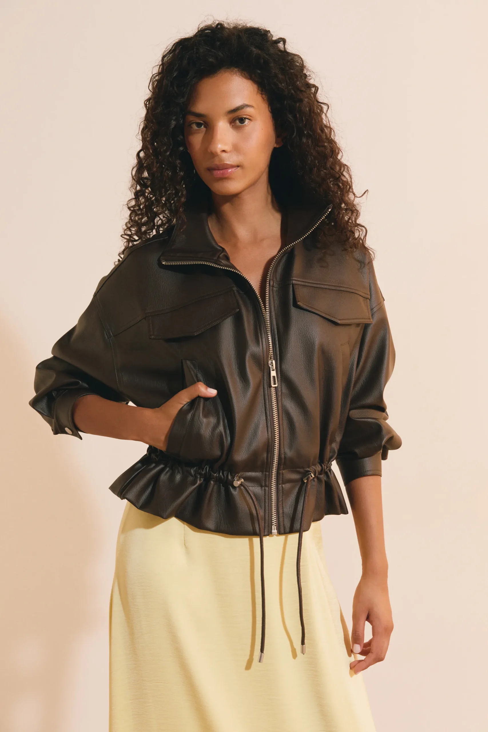 Blouson avec cordon à la taille