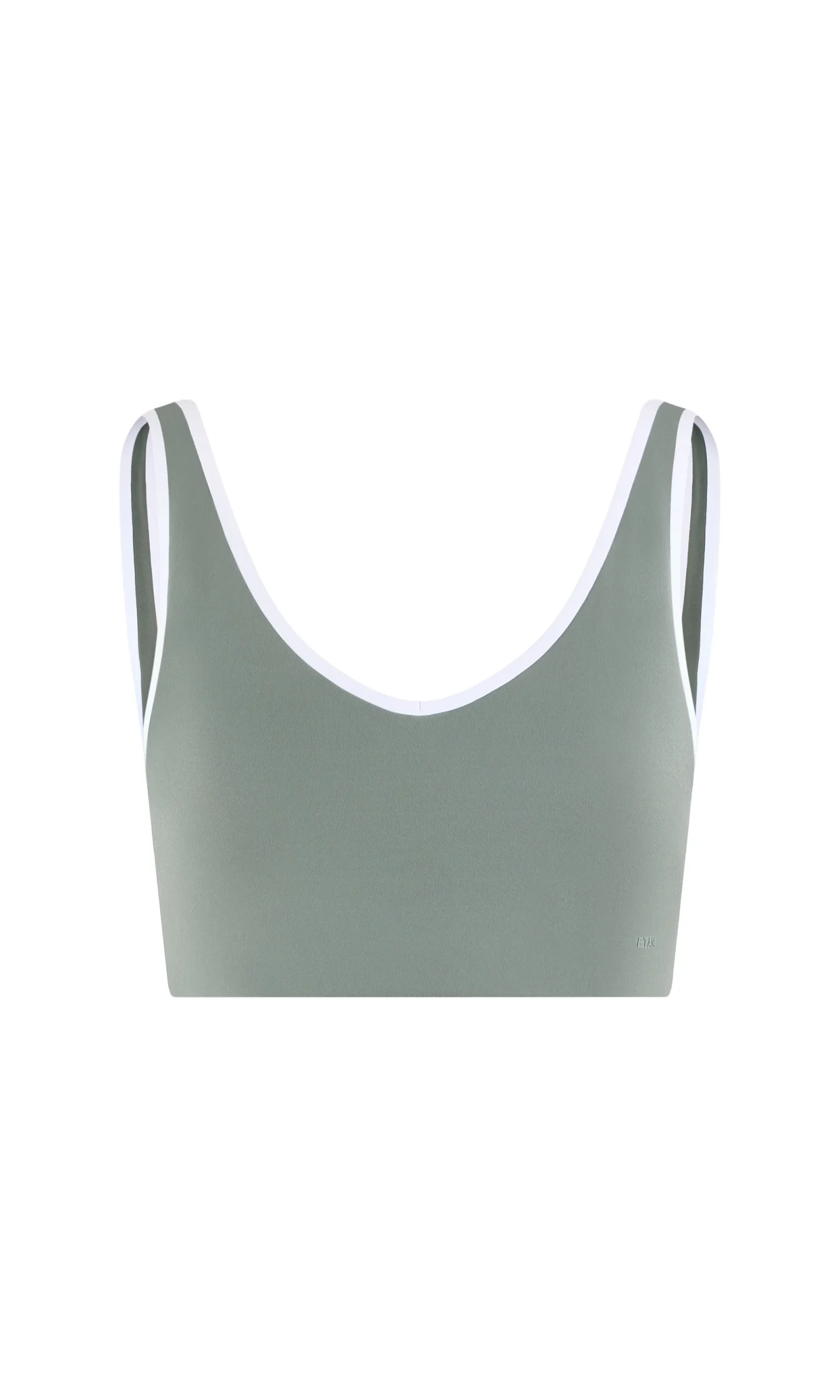 Brassière de sport décolletée V à bords contrastés - Maintien moyen