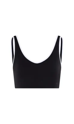 Brassière de sport décolletée V à bords contrastés - Maintien moyen