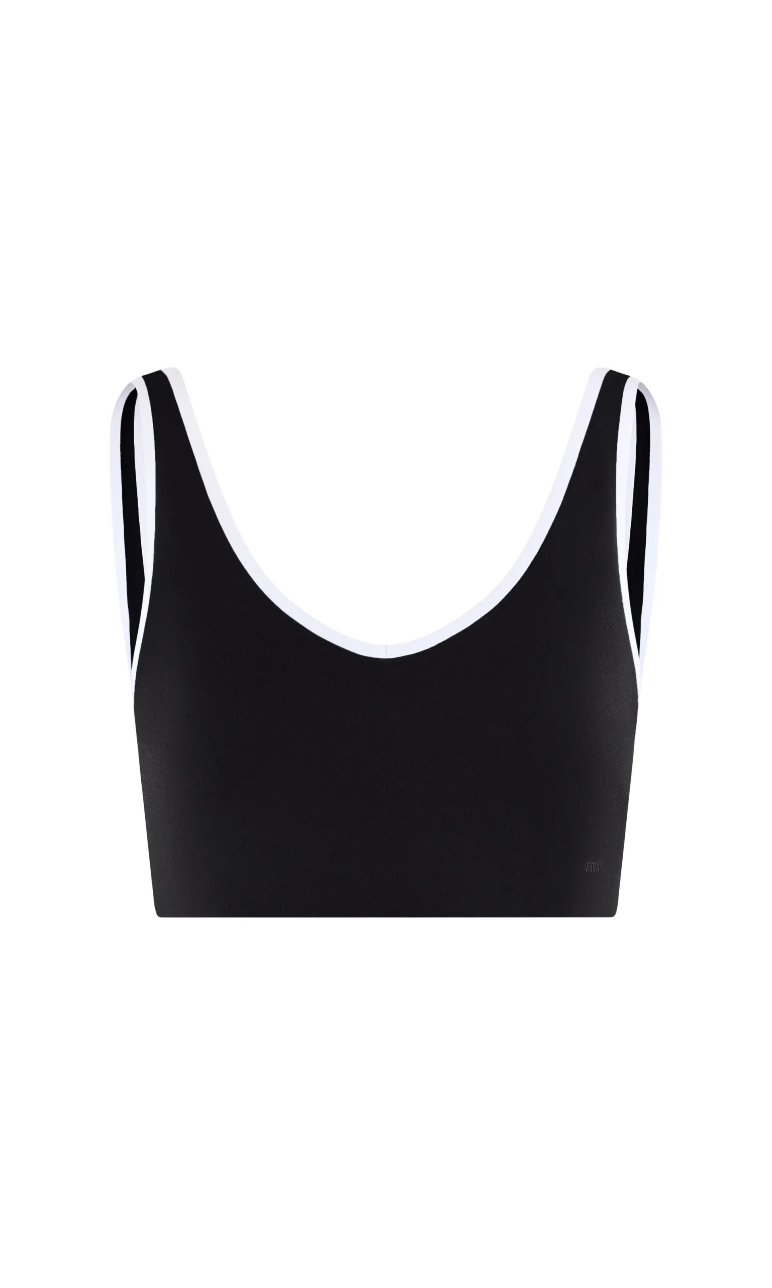 Brassière de sport décolletée V à bords contrastés - Maintien moyen