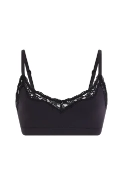 Brassière en microfibre et dentelle