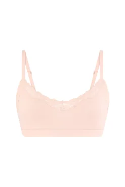 Brassière en microfibre et dentelle