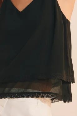 Caraco avec détails transparents