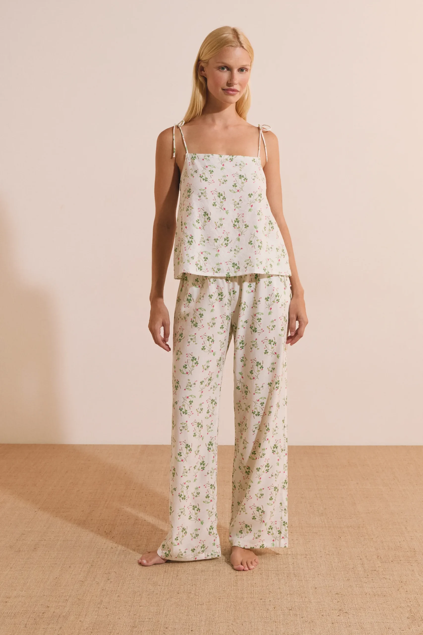 Caraco de pyjama à motifs radis