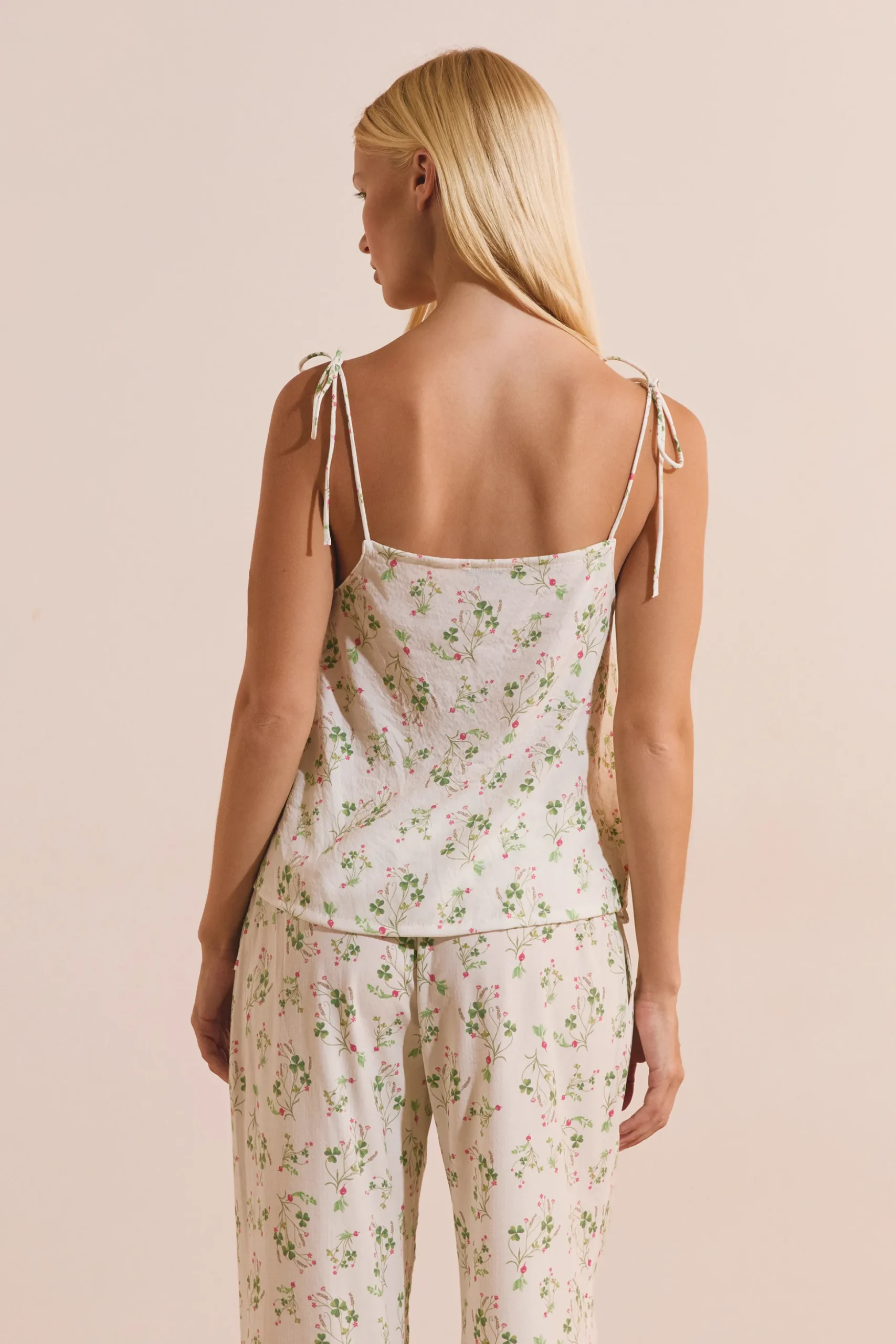 Caraco de pyjama à motifs radis