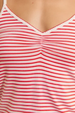 Caraco de pyjama à rayures